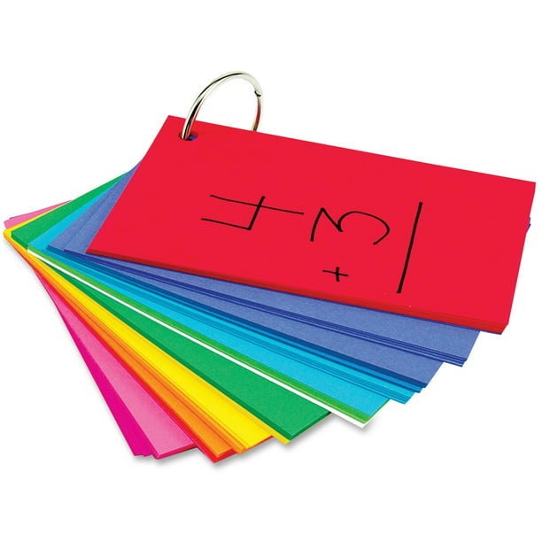 3x5-inch Hygloss 53512 Study Buddies Flash Cards Colorful Rectangle 3 x 5 Inches 